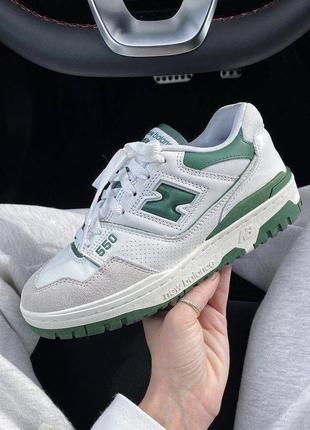 Кроссовки new balance 550 white green4 фото