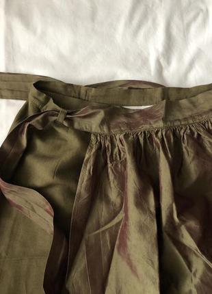 Льняная юбка и шелковый фартук3 фото