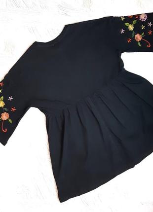 💝2+1=4 шикарне чороне коротке плаття сукня з вишивкою asos, розмір 44 - 463 фото