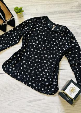 Кофта шифонова зірочки чорно-біла atmosphere