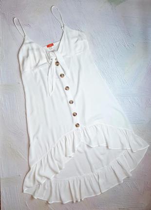 Великолепное белое платье миди-платье, размер 46 - 482 фото