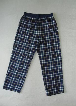 Коттоновые штаны в клетку на 7-8 лет №2