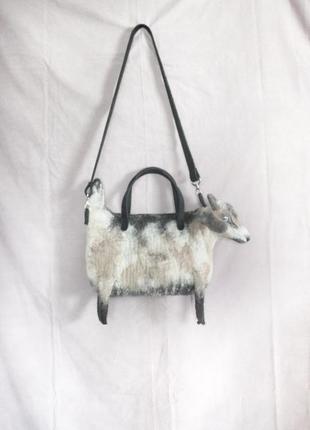 Валяная сумка коза3 фото