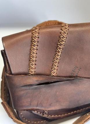 Шкіряна сумка-гаманець на ремені3 фото