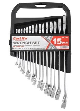 Набір ключів комбінованих carlife cr-v (15 шт) 6-22 мм wr4215