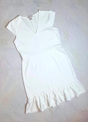 💝2+1=4 стильное базовое приталенное белое платье anna field, размер 44 - 462 фото