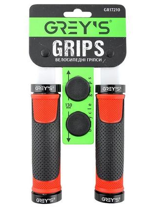 Грипси greys ручки для велосипеда на кермо з гумовим покриттям...
