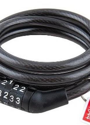 Замок на велосипед grey's кодовий спіральний (gr30810)