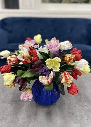 Букет тюльпанов из полимерной глины3 фото