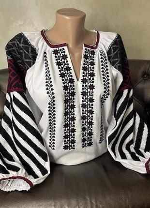 Борщівка. жіноча блузка, вишиванка  в борщівському стилі тм savchukvyshyvka. ж-22314 фото