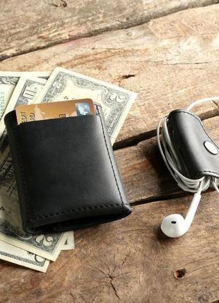 Міні гаманець з натуральної шкіри. гаманець розміром з кредитку3 фото
