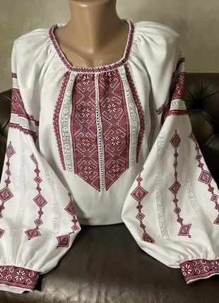 Низинка. вишиванка жіноча на білому полотні ручної роботи.ж-22285 фото