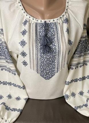 Стильна вишиванка-сорочка на сірому льоні tm savchukvyshyvka. ж-23434 фото