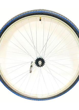 Колесо заднє на черв'ячній втулці 28" сталевий оцинкований обі...