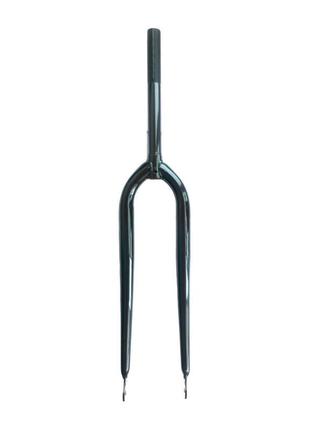 Виделка 28" проста чорна, сталева, шток 1" — 23 см, різі 10 см...