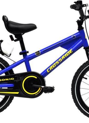 Велосипед дитячий crossride sonic 16" + бічні колеса та фляга ...