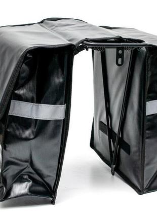 Велосумка штани на багажник bravvos f-089 31x14x33cm чорна org