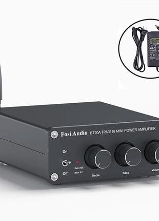 Підсилювач звуку fosi audio bt20a black. bluetooth 5.0, aux, 2...