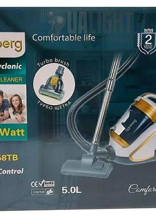 Пилосос rainberg rb-658tb 5200 w 5 л + турбощетка org