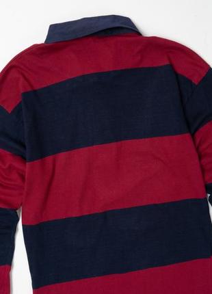 Lonsdale vintage stripes casual polo rugby long sleeve shirt мужской лонгслив поло5 фото