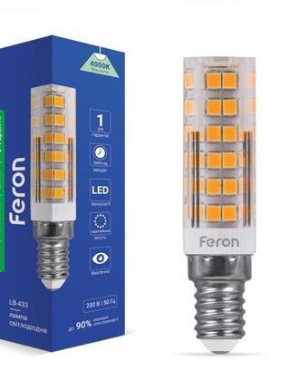 Світлодіодна лампа feron lb-433 5w е14 4000k1 фото