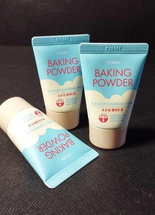 Пінка для вмивання etude house baking powder3 фото