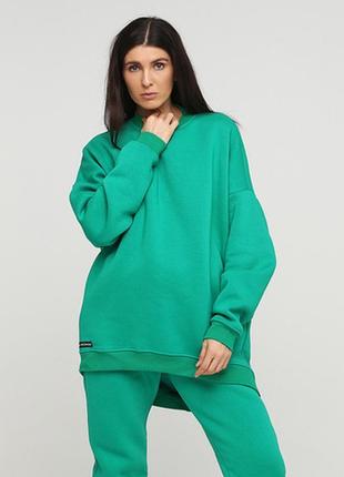 Світшот "only women" зелений mega oversize