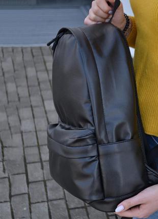 Рюкзак міський з еко-шкіри чоловічий - жіночий / шкіряний / дл...10 фото