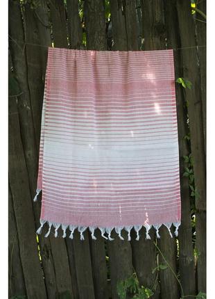 Рушник lotus pestemal - light-05 pink 75*150 micro stripe