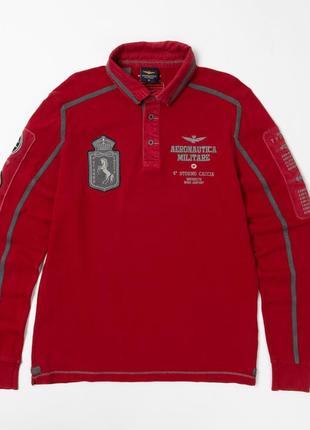 Aeronautica militare polo long sleeve&nbsp; мужской лонгслив поло1 фото