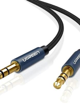 Aux кабель аудіо ugreen av112, 3.5 mm aux 1.5m blue