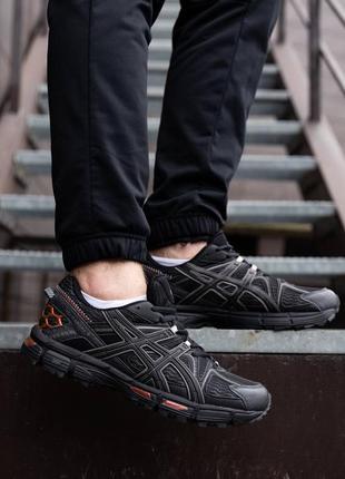 Чоловічі кросівки асікс гель канаха 8 чорні / asics gel kahana 8 black rose gold2 фото