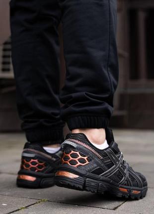 Чоловічі кросівки асікс гель канаха 8 чорні / asics gel kahana 8 black rose gold3 фото