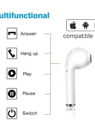 Навушники бездротові для iphone, android4 фото