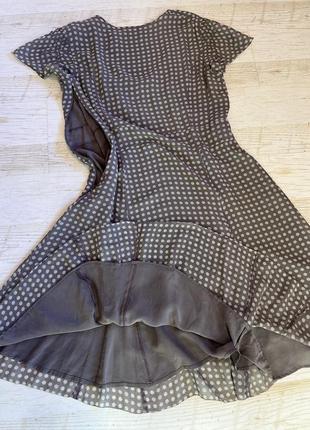 Легка шовкова сукня в горох wrap7 фото