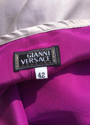 Gianni versace итальянская шёлковая силуэтная миди юбка2 фото