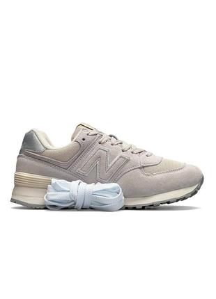 Женские кроссовки new balance 574 light gray