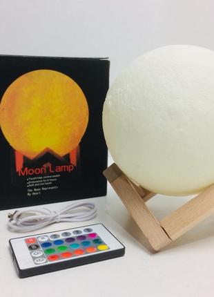 Настільний світильник акумуляторний 3d moon lamp art-0162/19...