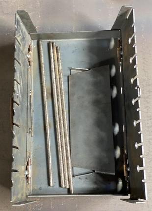 Мангал-чемодан 3 мм на 8 шампурів4 фото