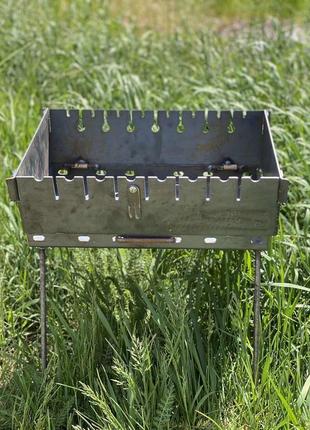 Мангал-чемодан 3 мм на 8 шампуров