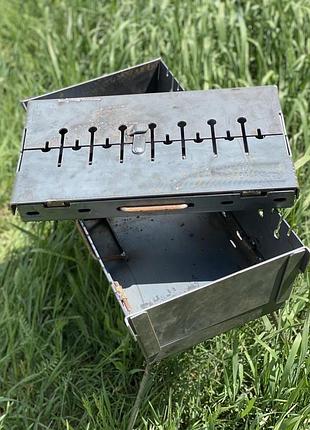 Мангал-чемодан 3 мм на 8 шампуров