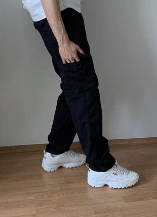 Himalayan basic black cargo work pants (карго штани)5 фото