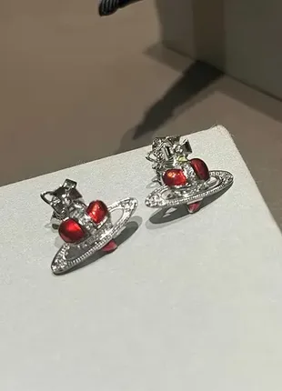 Сережки vivienne westwood серце | серьги vivienne westwood