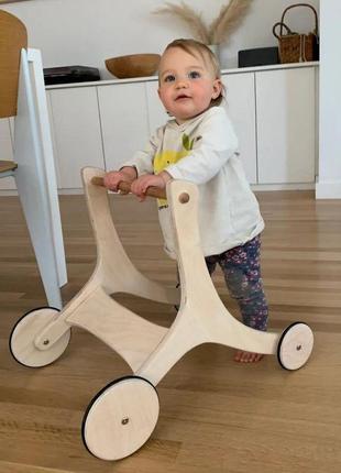 Дитячі ходунки монтессорі 3 в 1: ходунки для немовлят, велосипед для малюків, велосипед-балансир.6 фото