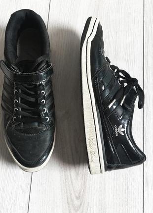 Adidas sleek series кросівки чоловічі чорні шкіряні оригінал 381 фото