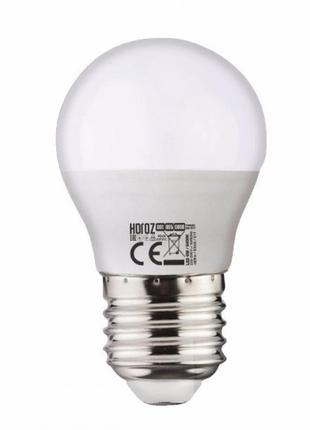 Led лампа шарик g-45 10w 4200k e-27 horoz elite-10