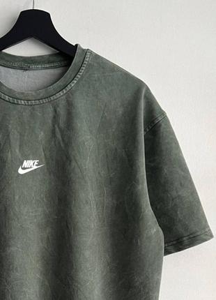 Потерта футболка nike / acid wash/ оверсайз ( oversize)2 фото