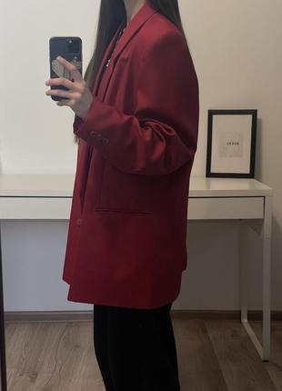 Красный пиджак oversized3 фото