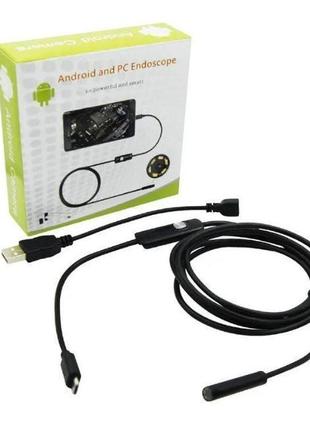 Ендоскоп для android та pc цифровий, гнучка камера 640x480, во...