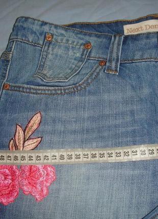 Шорты джинсовые женские летние размер 46-48 /12 с вышивкой2 фото